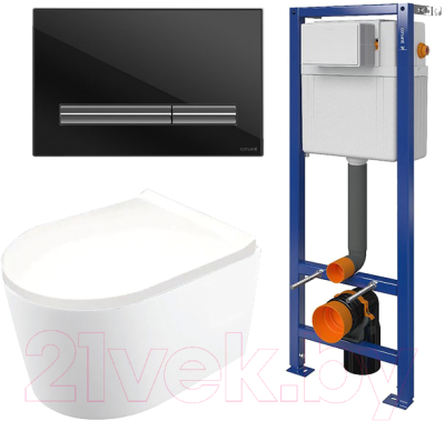 

Унитаз подвесной с инсталляцией Lapino, Elegance 5387 + 2662 + P-BU-PIL/Blg/Gl