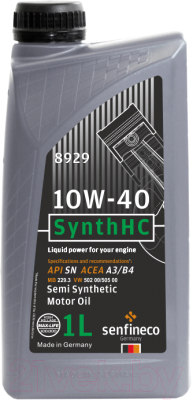 Моторное масло Senfineco SynthHC 10W40 SN A3/B4 / 8929 (1л)