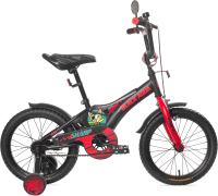 Детский велосипед Black Aqua Sharp 16 / KG1610 (черный/красный) - 