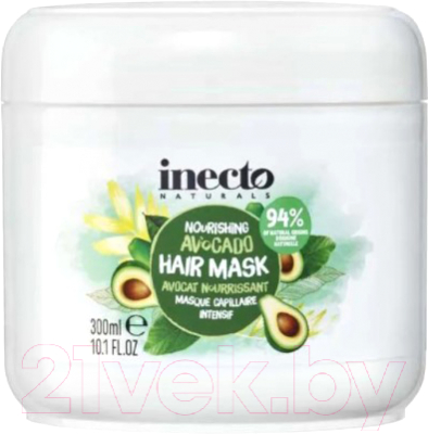 

Маска для волос Inecto, Naturals Для питания с экстрактом авокадо