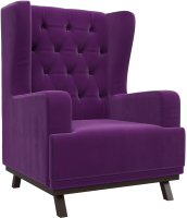 Кресло мягкое Mebelico Джон Люкс 271 / 108482 (микровельвет, фиолетовый) - 