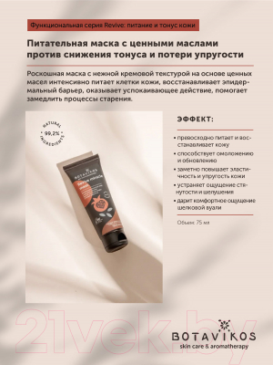 Маска для лица кремовая Botavikos Revive Miracle Mask Питательная (75мл)