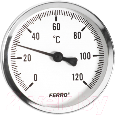 Термометр биметаллический Ferro 1/2” 0-120 T80120A