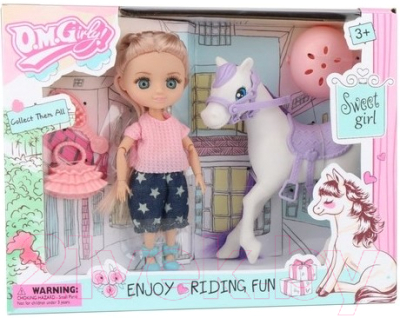 Кукла с аксессуарами Qunxing Toys Мия с лошадью / 58003