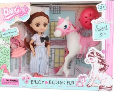 Кукла с аксессуарами Qunxing Toys Мия с лошадью / 58003