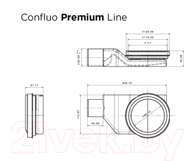 Трап для душа Pestan Confluo Premium Line 650 / 13100004 (201478)