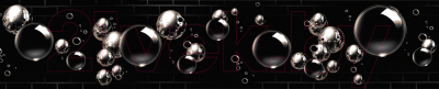 Скиналь БилдингЛайт Абстракция №77 Черные пузыри (лак/ABS, 3000x600x1.5)