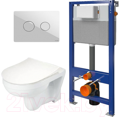 

Унитаз подвесной с инсталляцией Lapino, Opal 5327 + 2663 + P-BU-ACN-CIR-PN/Wh/Gl