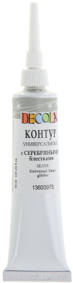 

Контур Decola, Серебристый, С серебряными блестками / 13603975