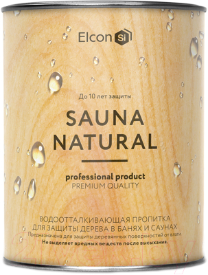 Пропитка для дерева Elcon Sauna Natural до 180C (900мл)