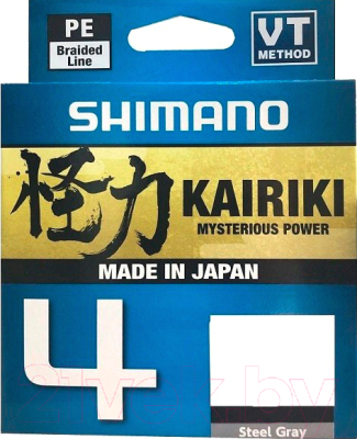 Леска плетеная Shimano Kairiki 4 PE 0.19мм / LDM54TE1819015S (150м, серый)