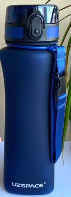 Бутылка для воды UZSpace One Touch Matte / 6028 (700мл, синий)