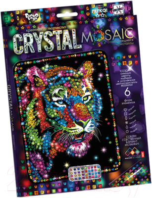 

Набор алмазной вышивки Danko Toys, Crystal Mosaic Тигр / CRM-01-01