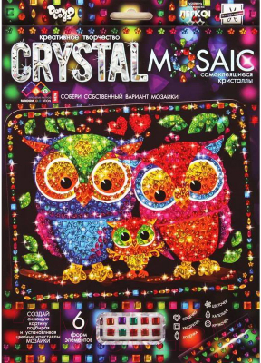Набор алмазной вышивки Danko Toys Crystal Mosaic Совы / CRM-01-07