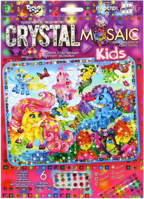 Набор алмазной вышивки Danko Toys Crystal Mosaic Kids Волшебные пони / CRMk-01-01