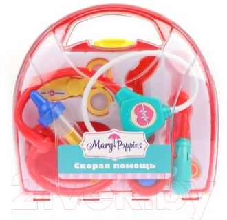 Набор доктора детский Mary Poppins Скорая помощь в чемоданчике / 453150 (изумрудный)