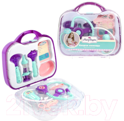Набор доктора детский Mary Poppins Скорая помощь в чемоданчике / 453149 (фиолетовый)