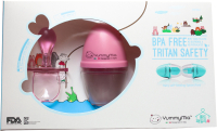 Набор столовых приборов для кормления YummyMia Мишка / B6 (розовый) - 