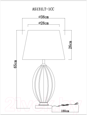 Прикроватная лампа Arte Lamp Beverly A5131LT-1CC