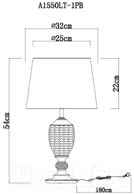 Прикроватная лампа Arte Lamp Radison A1550LT-1PB