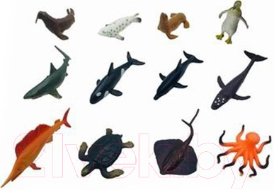 Набор фигурок игровых Наша игрушка Морские обитатели / M0804