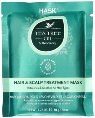 Маска для волос HASK Укрепляющая С маслом чайного дерева и экстрактом розмарина (50мл)