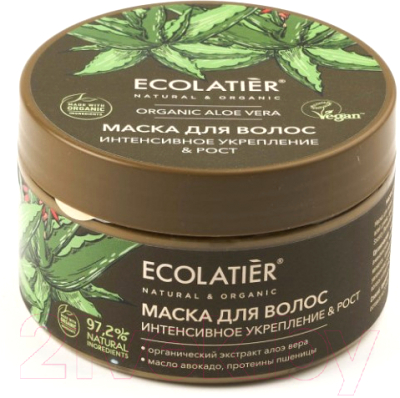 Маска для волос Ecolatier Green Интенсивное укрепление & Рост Aloe Vera (250мл)