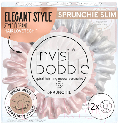 Набор резинок для волос Invisibobble Sprunchie Slim Bella Chrome