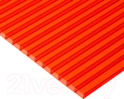 Сотовый поликарбонат TitanPlast 2100x1000x4 (красный)