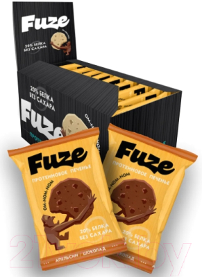 Протеиновое печенье Fuze Апельсин-шоколад (40г)