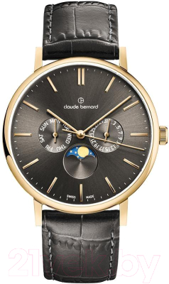 

Часы наручные мужские Claude Bernard, Slim Line Moon Phase 40004 37J GID