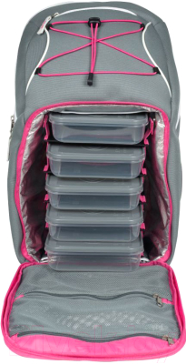 Рюкзак спортивный 6 Pack Fitness Pursuit 500 / I00003427 (серый/розовый/белый)