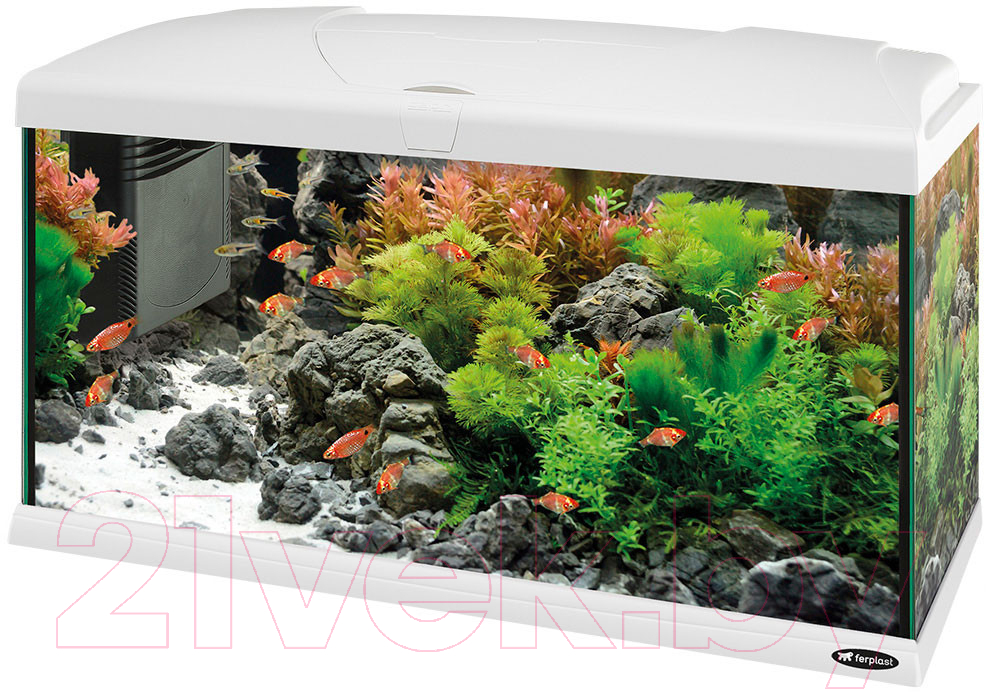 Новый аквариум объём 15 л со стеклянной крышкой. В качестве подарка