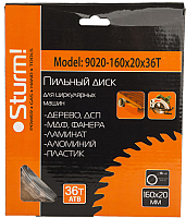 Пильный диск Sturm! 9020-160-20-36T - 