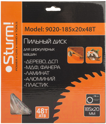 Пильный диск Sturm! 9020-185-20-48T