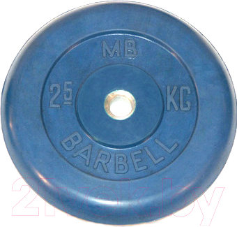 Диск для штанги MB Barbell d26мм 2.5кг (синий)
