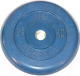 Диск для штанги MB Barbell d26мм 2.5кг (синий) - 