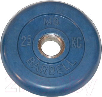Диск для штанги MB Barbell d31мм 2.5кг (синий)