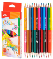 Набор цветных карандашей Deli Color Run двухсторонние / С00520 (24цв) - 