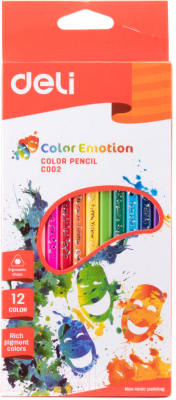 Набор цветных карандашей Deli Color Emotions / C00200 (12цв)