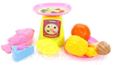 

Весы игрушечные Наша игрушка, С набором продуктов и посуды / ZD892-46