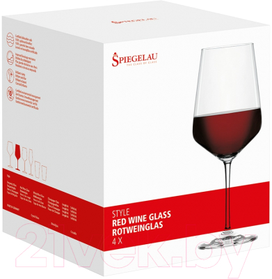Набор бокалов Spiegelau Style Red Wine Glass / 4670181 (4шт)