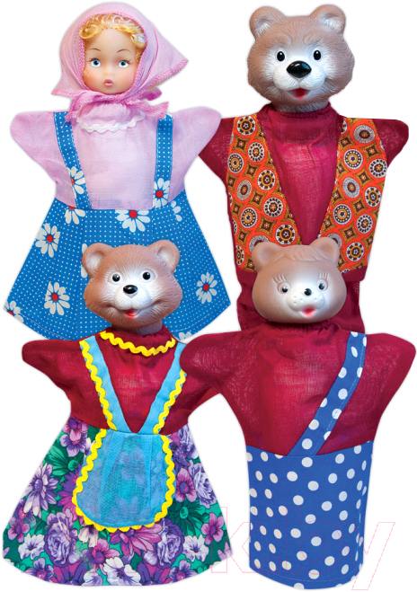 Набор кукол-перчаток Русский стиль Три медведя / 11254