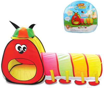 Детская игровая палатка Наша игрушка Гусеничка с туннелем / 889-172A