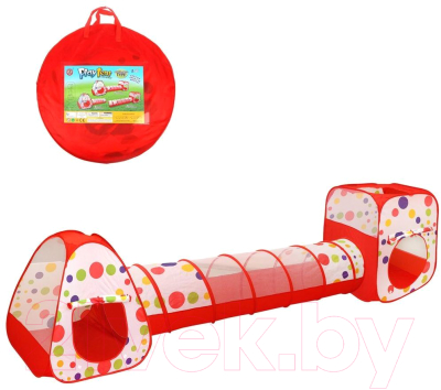 Детская игровая палатка Наша игрушка Горошек с туннелем / 68899