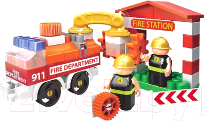 Конструктор Bauer Fireman Пожарная машина и пожарный гидрант / 739