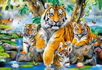Пазл Castorland Семья тигров у ручья / C-104413 (1000эл) - 
