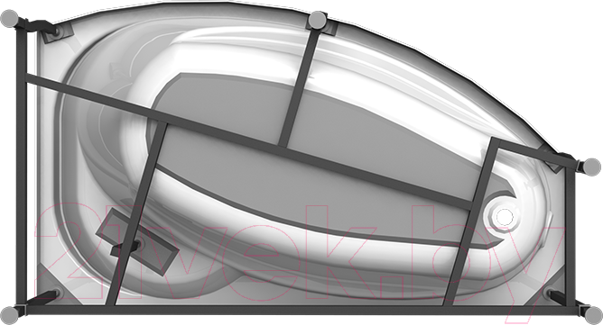 Ванна акриловая Vannesa София 169x99 / 2-78-0-2-1-223 (с экраном и каркасом правым)
