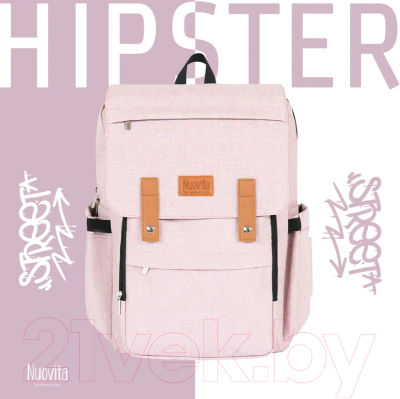Рюкзак Nuovita CapCap Hipster (розовый)