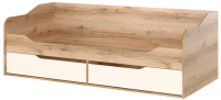 Кровать-тахта SV-мебель Рио 1 Д с ящиками (дуб делано/белый) - 